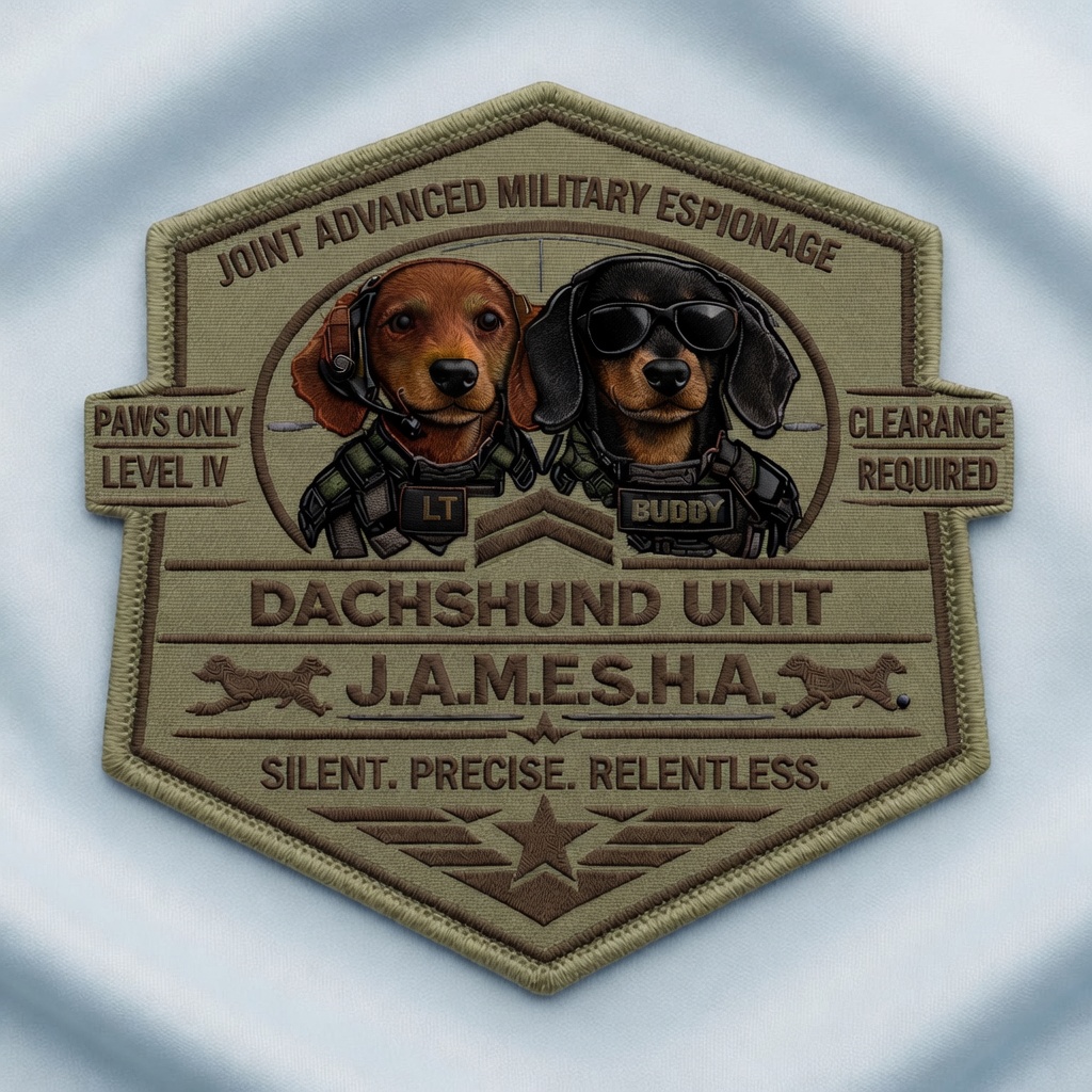 PAWS ONLY Dachshund Unit patch — LT & Buddy