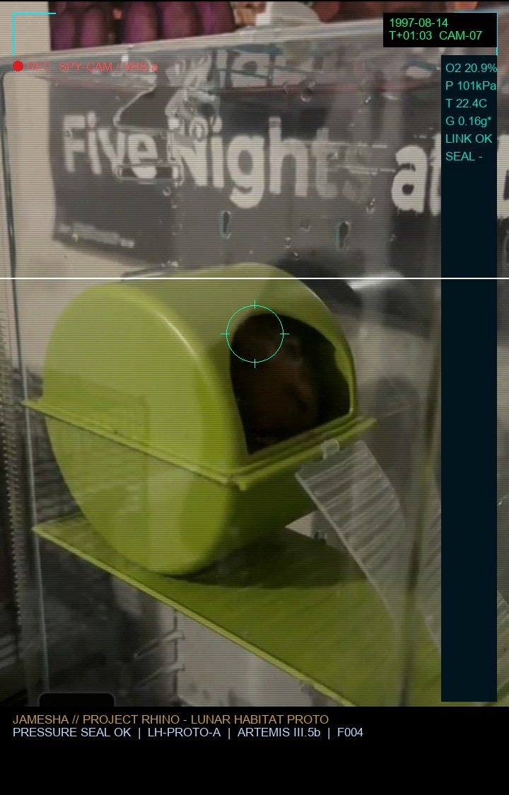 Rhino sealed in lunar habitat prototype pod