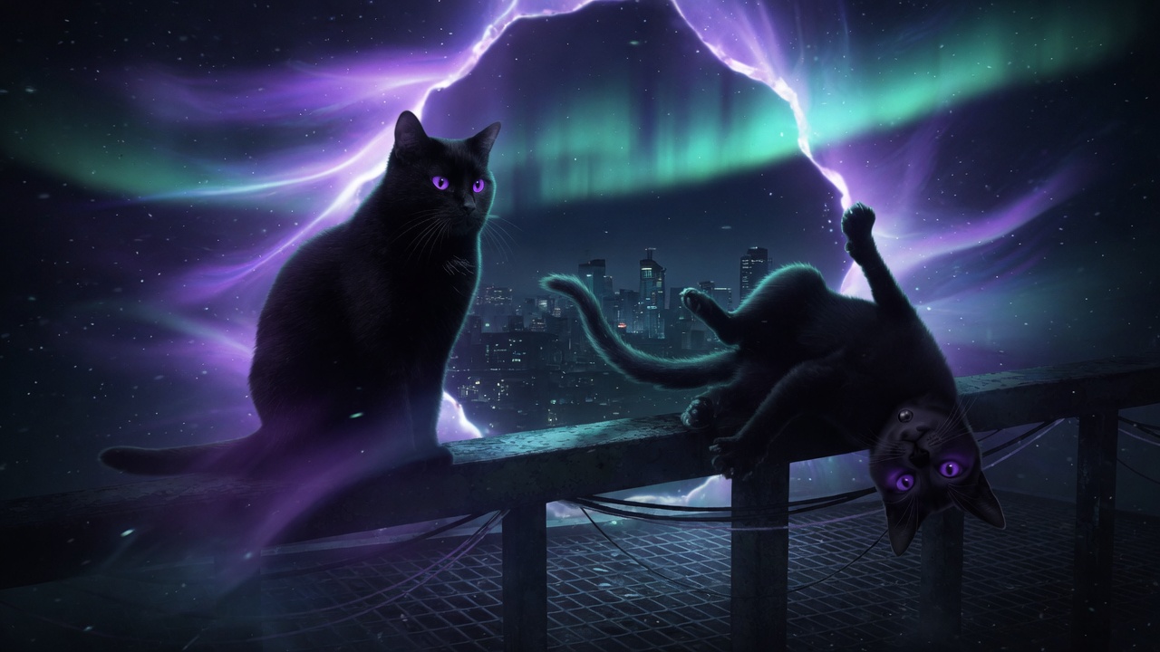 Luna and Freya at an interdimensional rift — Night Shade assets